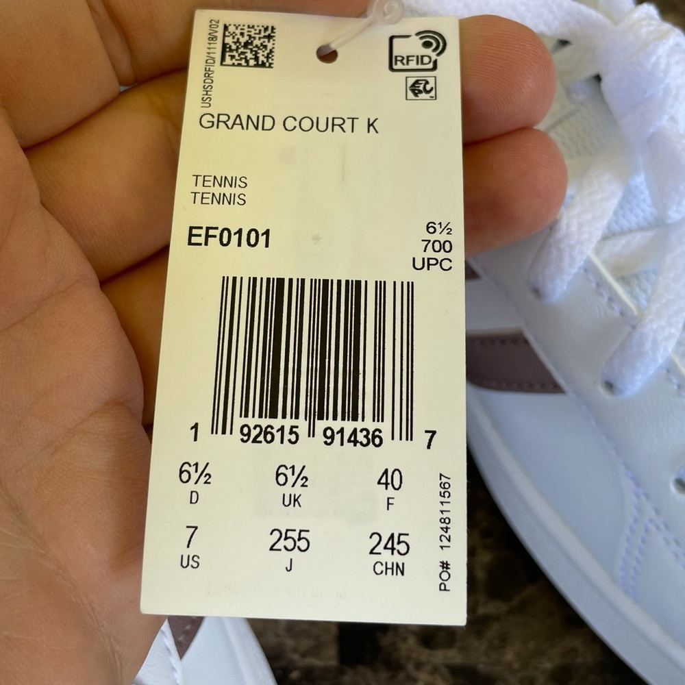 adidas Big Girls' Grand Court Casual Sneakers - Picture 16 of 16